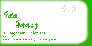 ida haasz business card