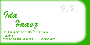 ida haasz business card